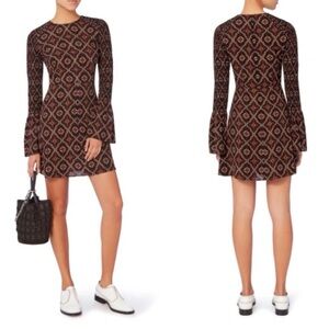 A.L.C. 100% Silk Alexa Kaleidoscope Print A- Line Dress US 12